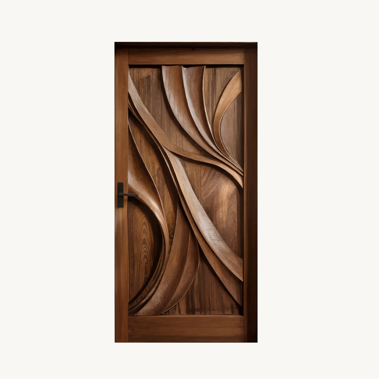 Artistic Carved Door Design For Hallway And Entrance