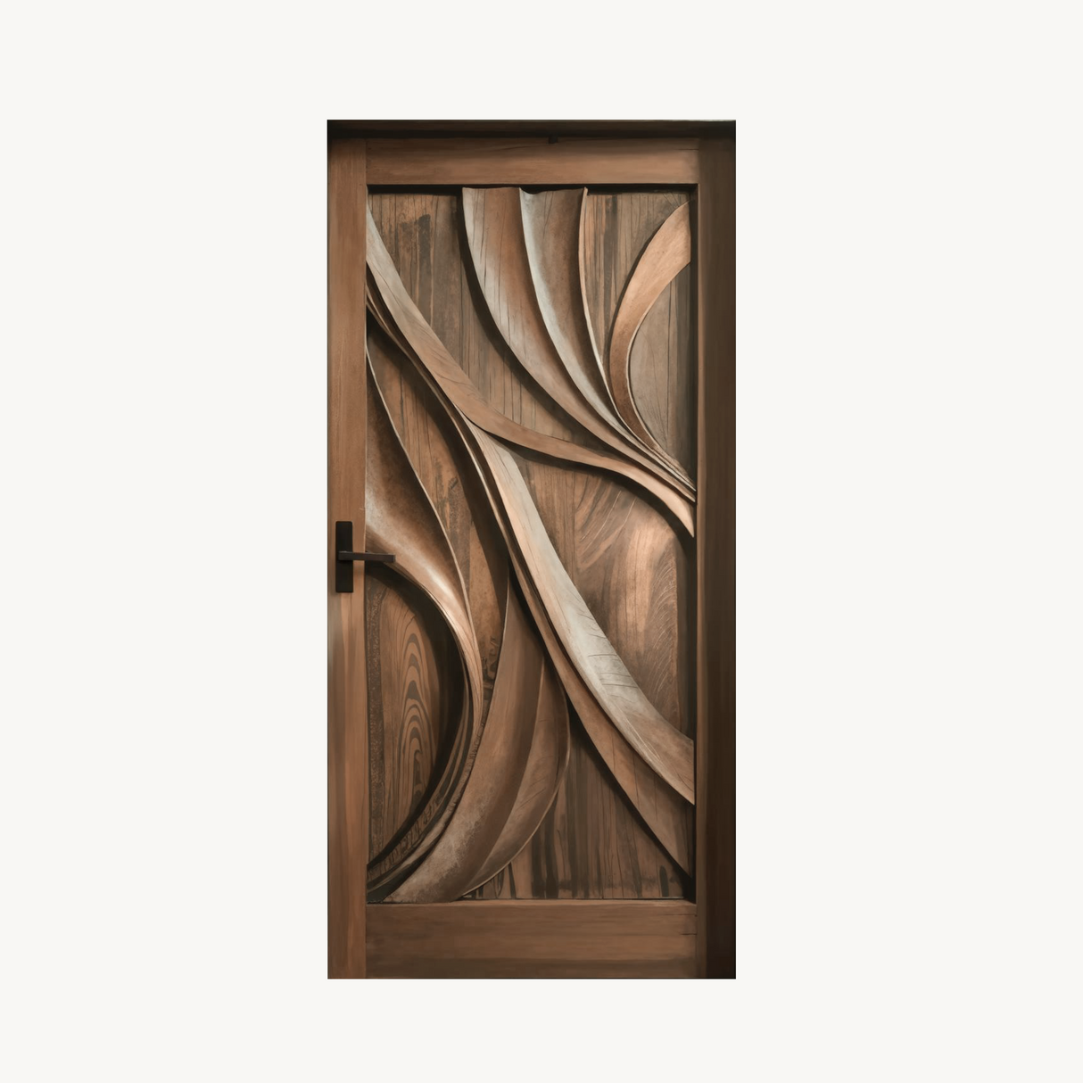 Artistic Carved Door Design For Hallway And Entrance