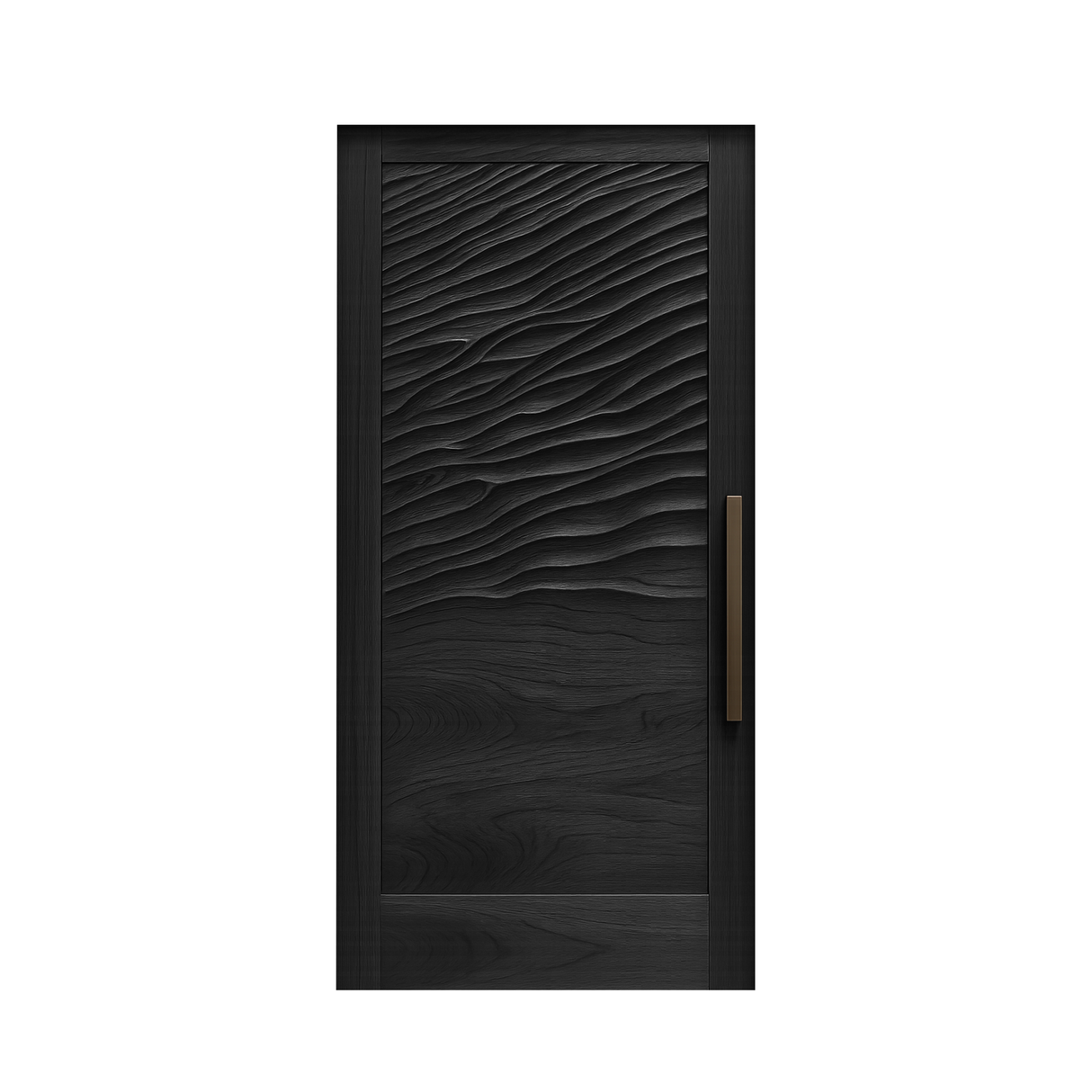 Modern Wave Pattern Front Door Design For Entryway