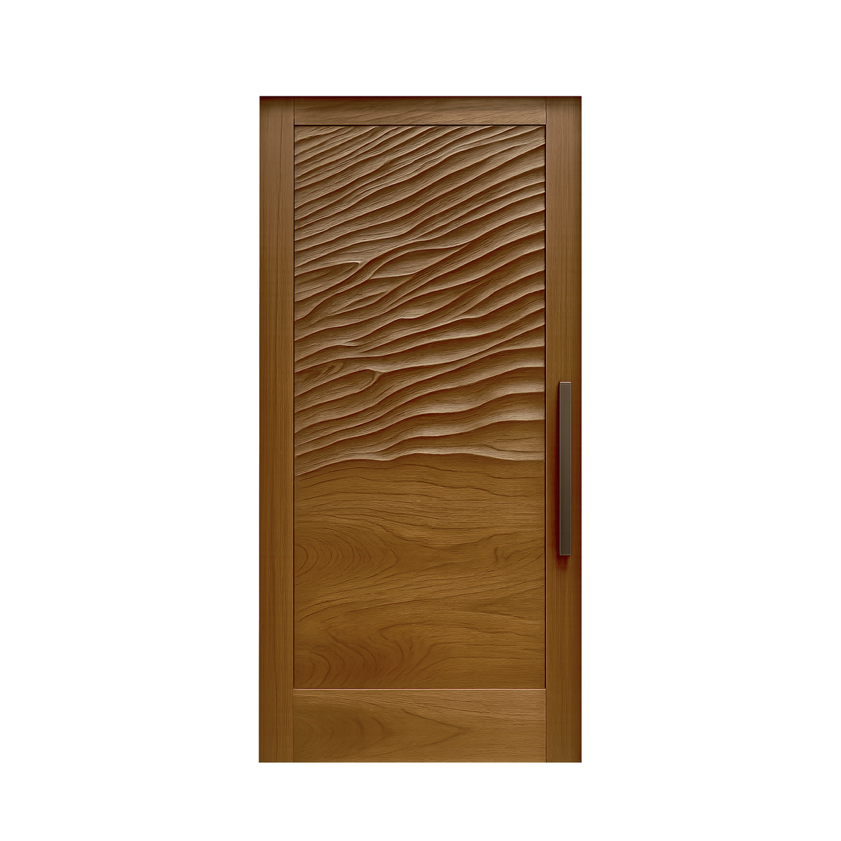 Modern Wave Pattern Front Door Design For Entryway