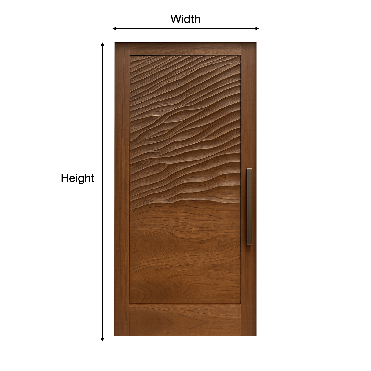 Modern Wave Pattern Front Door Design For Entryway