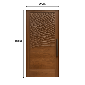 Modern Wave Pattern Front Door Design For Entryway