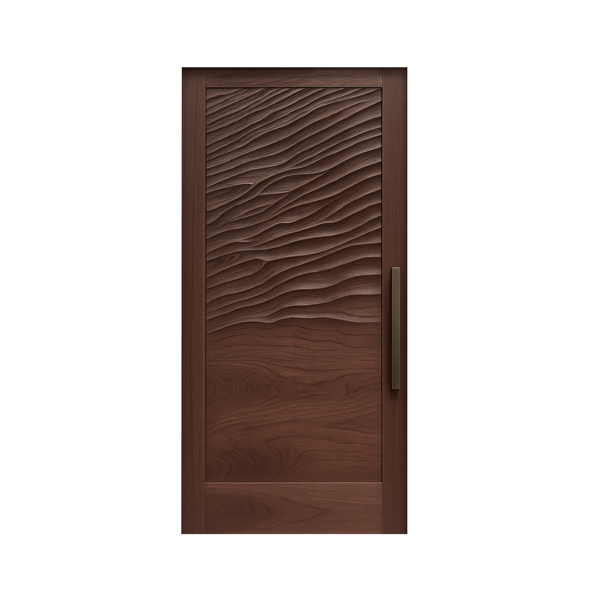 Modern Wave Pattern Front Door Design For Entryway