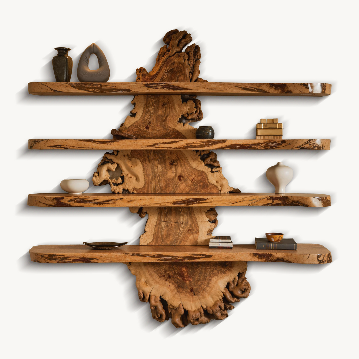 Live Edge Wall Shelf Design For Bedroom Display