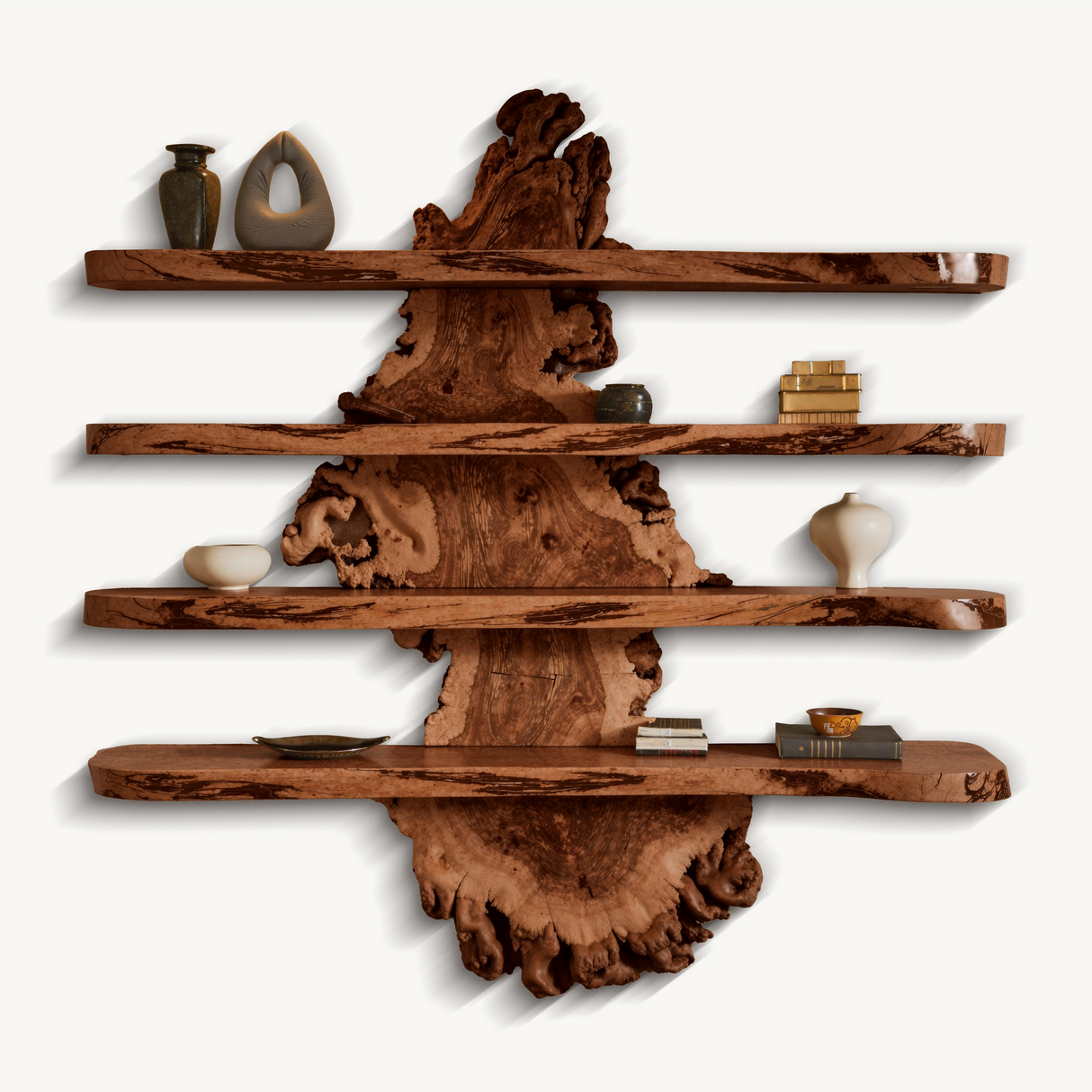 Live Edge Wall Shelf Design For Bedroom Display