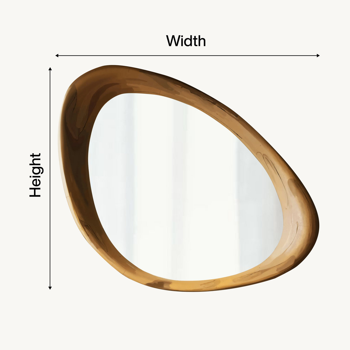 Modern Organic Shaped Wall Mirror For Living Spaces