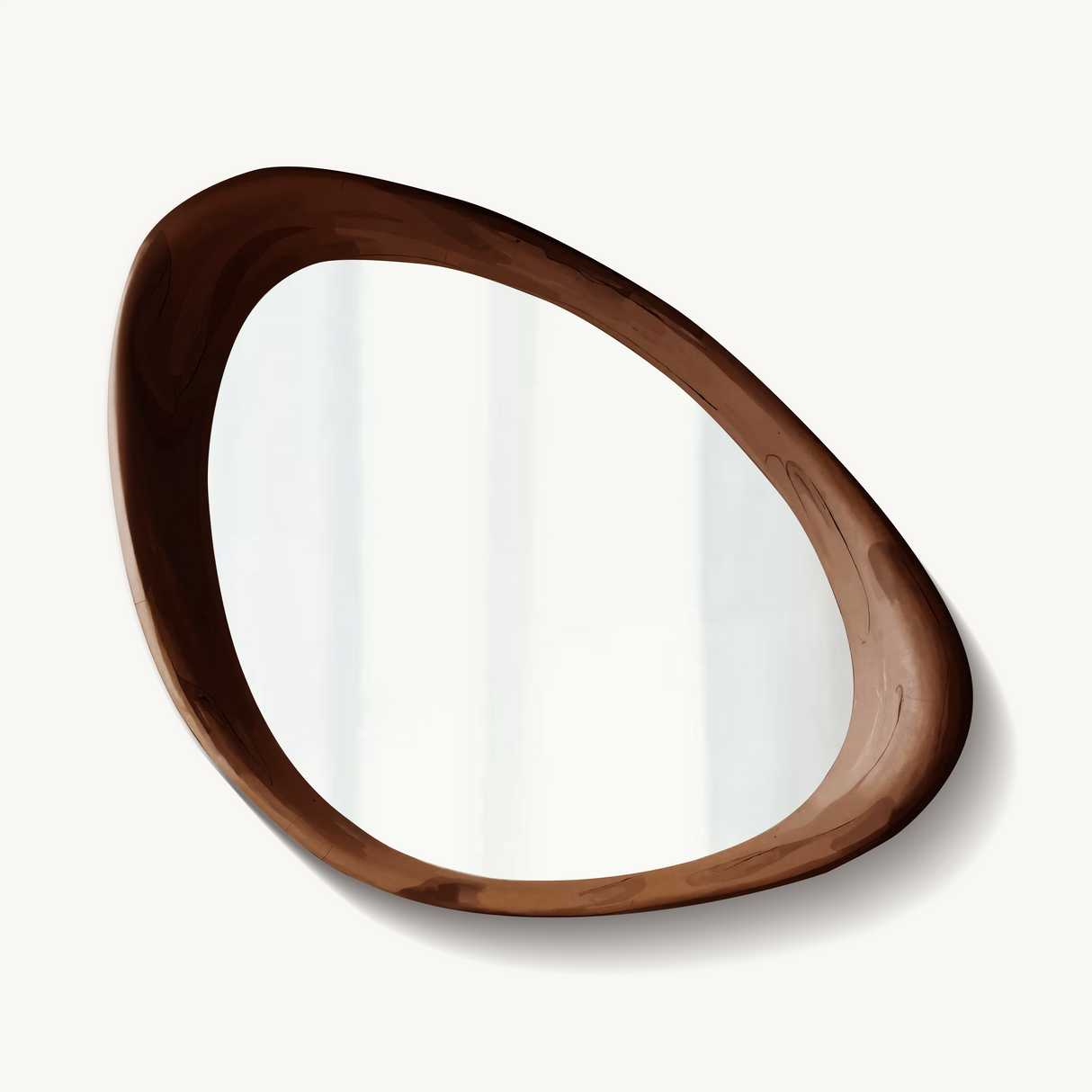 Modern Organic Shaped Wall Mirror For Living Spaces