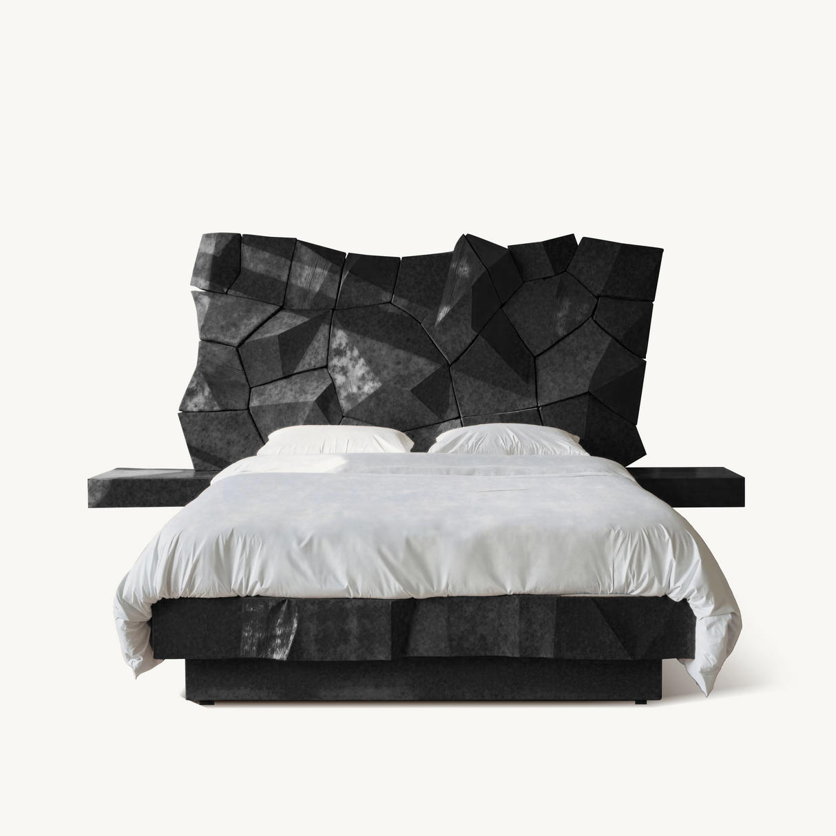 Sculptural Geometric Bed Frame For Modern Bedroom