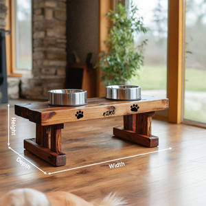 Rustic Style Handmade Dog Bowl For Kitchen Decor