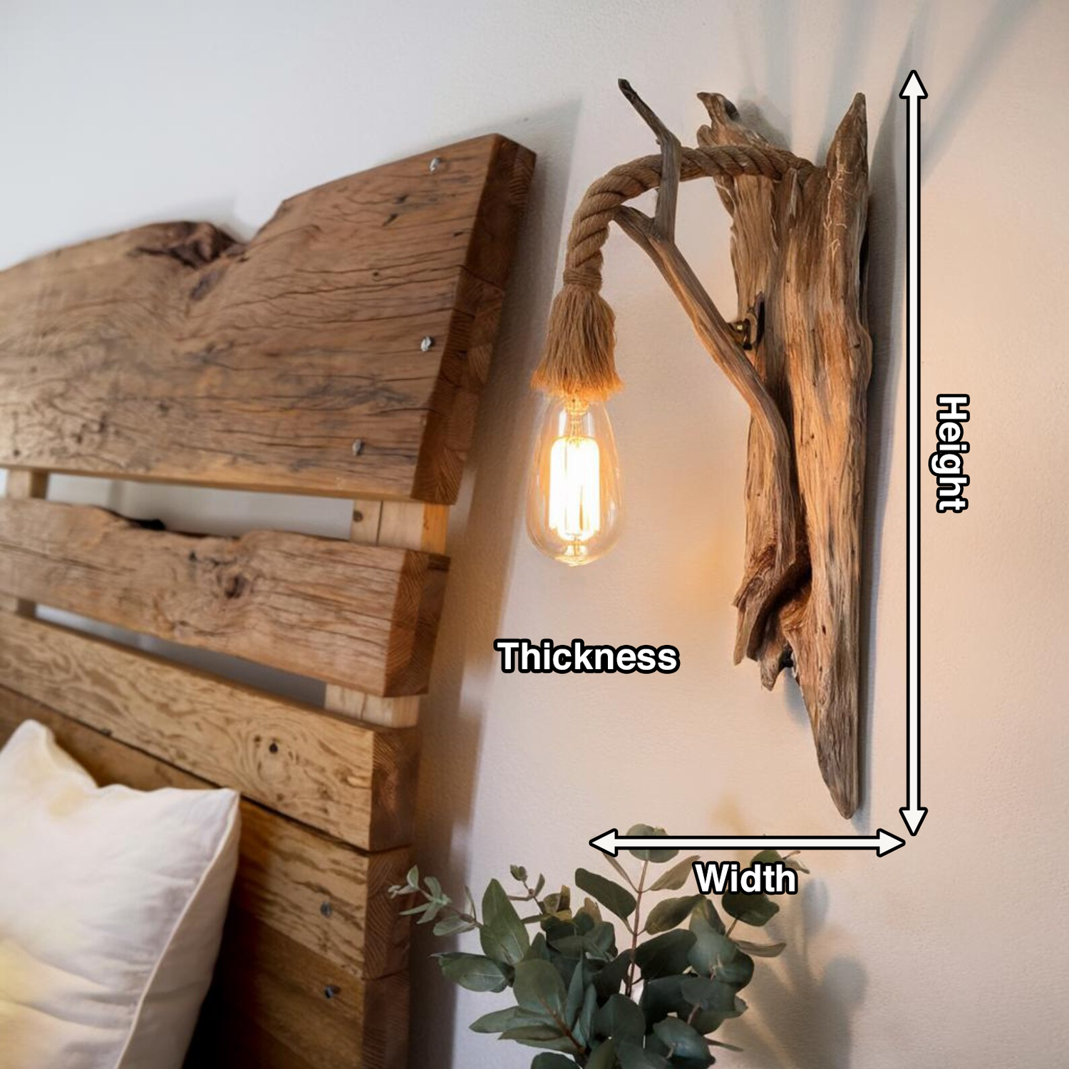 Rustic Wall Lamp For Bedroom And Hallway Lighting