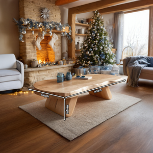 Modern Handcrafted Wooden Coffee Table For Holiday Living Room Design