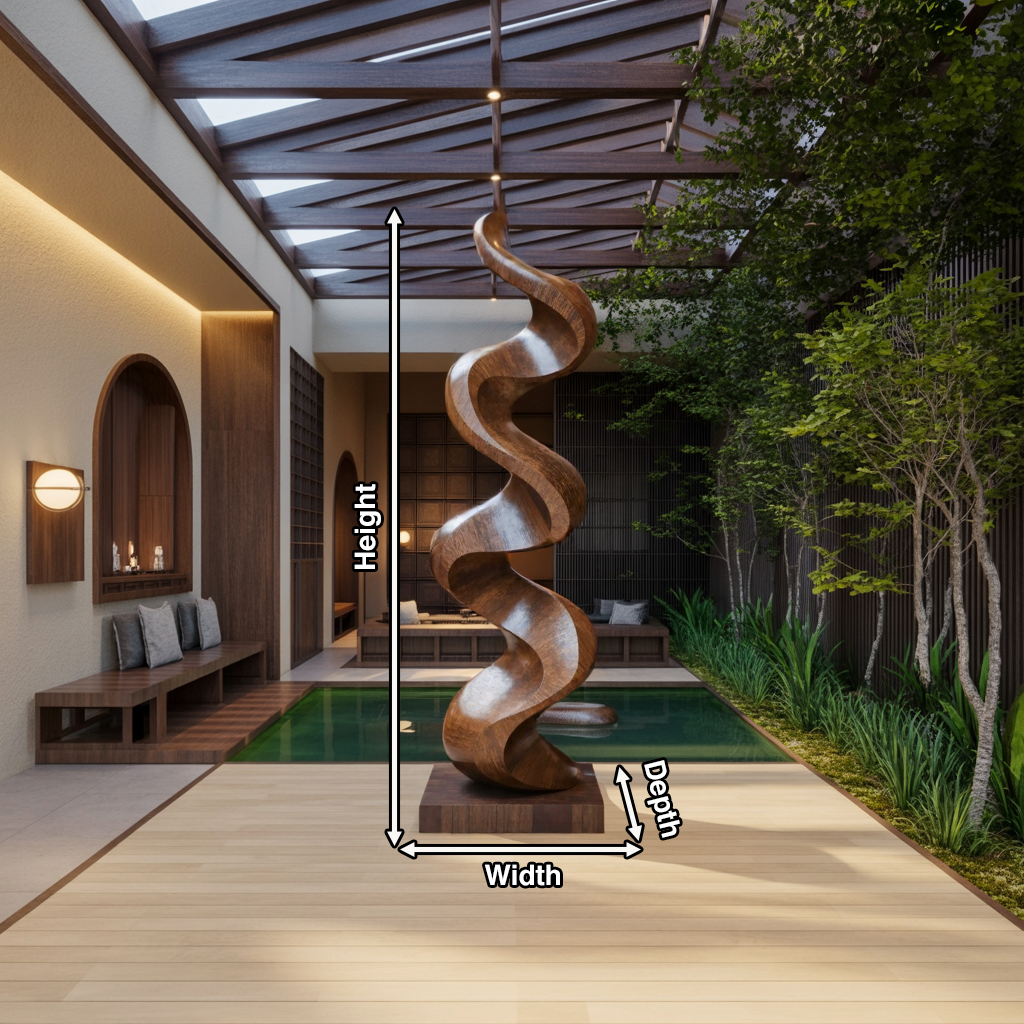 Mid Century Handmade Wood Art For Living Space