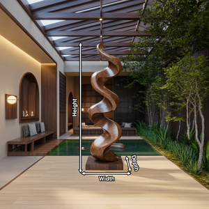 Mid Century Handmade Wood Art For Living Space