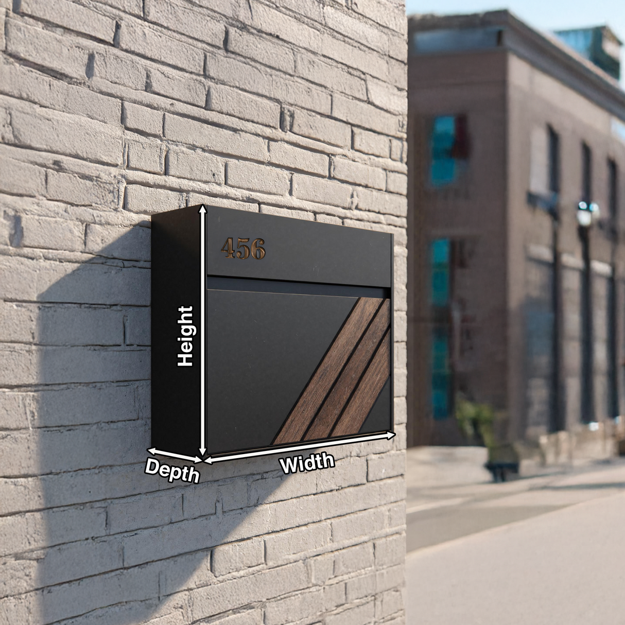 Modern Solid Wood Sculpture Mailbox For Patio Furniture Decoration