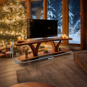 Farmhouse Solid Wood TV Console For Cozy Holiday Decoration