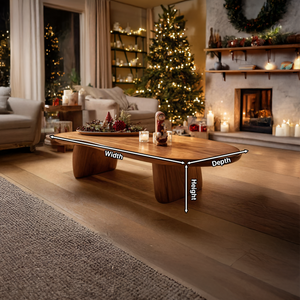Rustic Solid Wood Coffee Table For Holiday Decoration