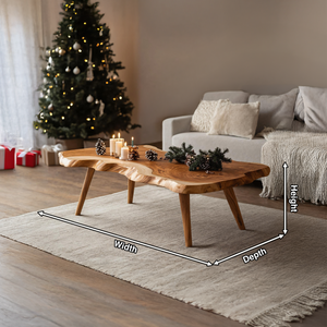 Modern Solid Wood Coffee Table For Christmas Living Room Design