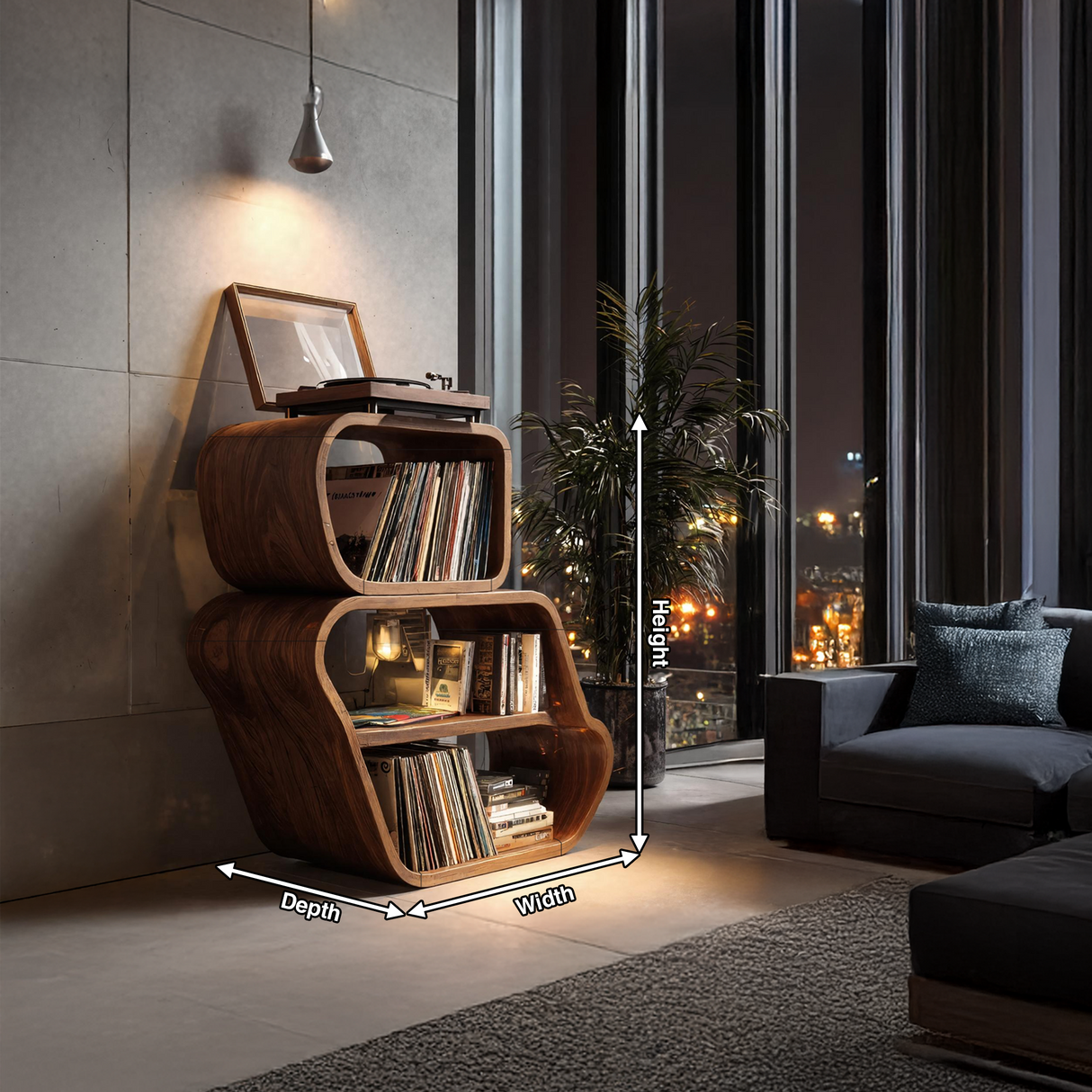 Mid Century Vinyl Record Console For Livingroom Style