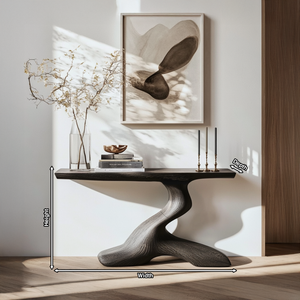 Mid Century Live Edge Desk For Living Room