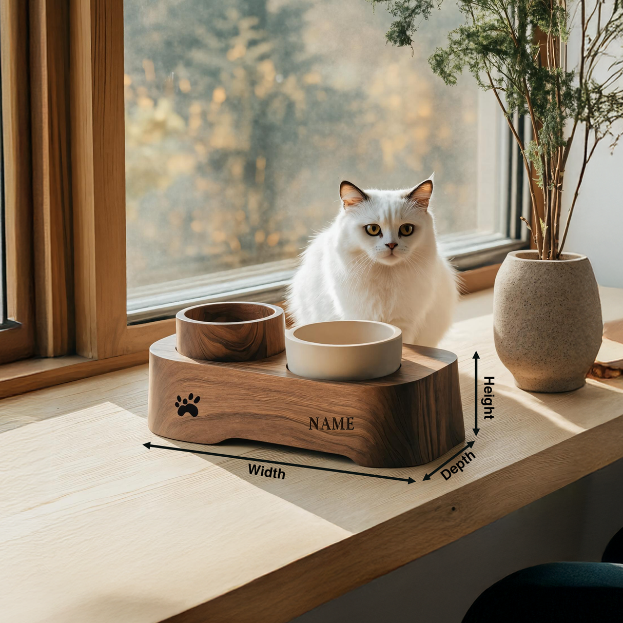Farmhouse Feeding Stand For Kitchen Pet Corner