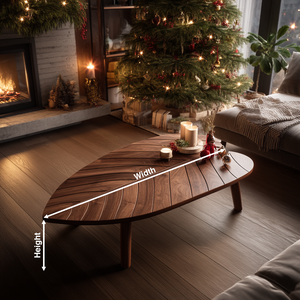 Mid Century Solid Wood Coffee Table For Cozy Christmas Decoration