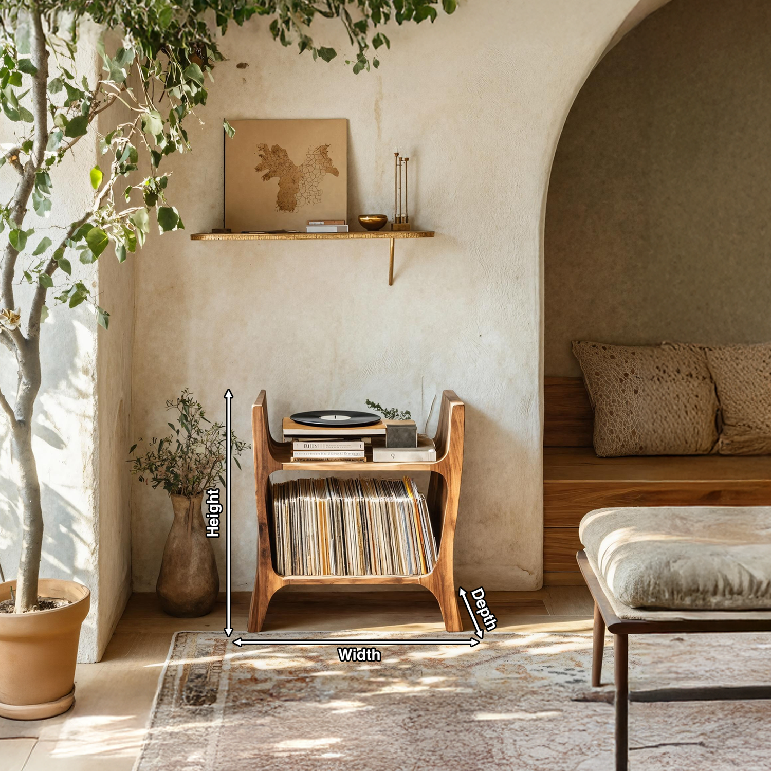 Farmhouse Wooden Media Console For Entryway Decor