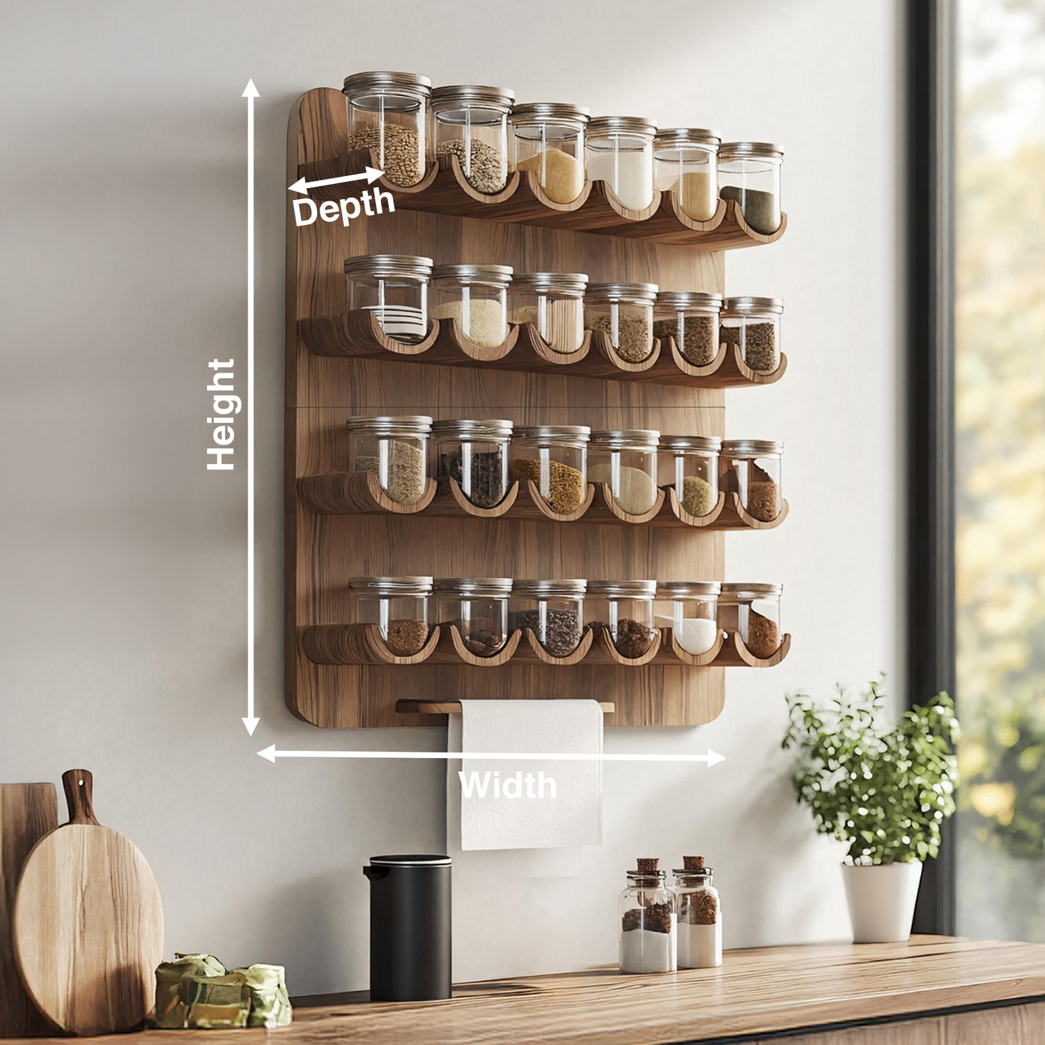 Mid Century Handmade Spice Storage For Kitchen Decor