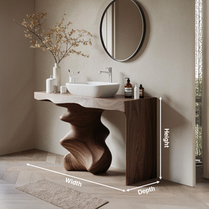 Mid Century Vanity For Organic Bathroom Interiors