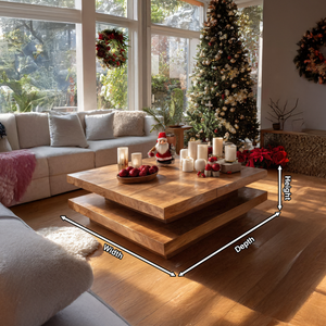 Mid Century Modern Coffee Table Solid Wood For Christmas Style