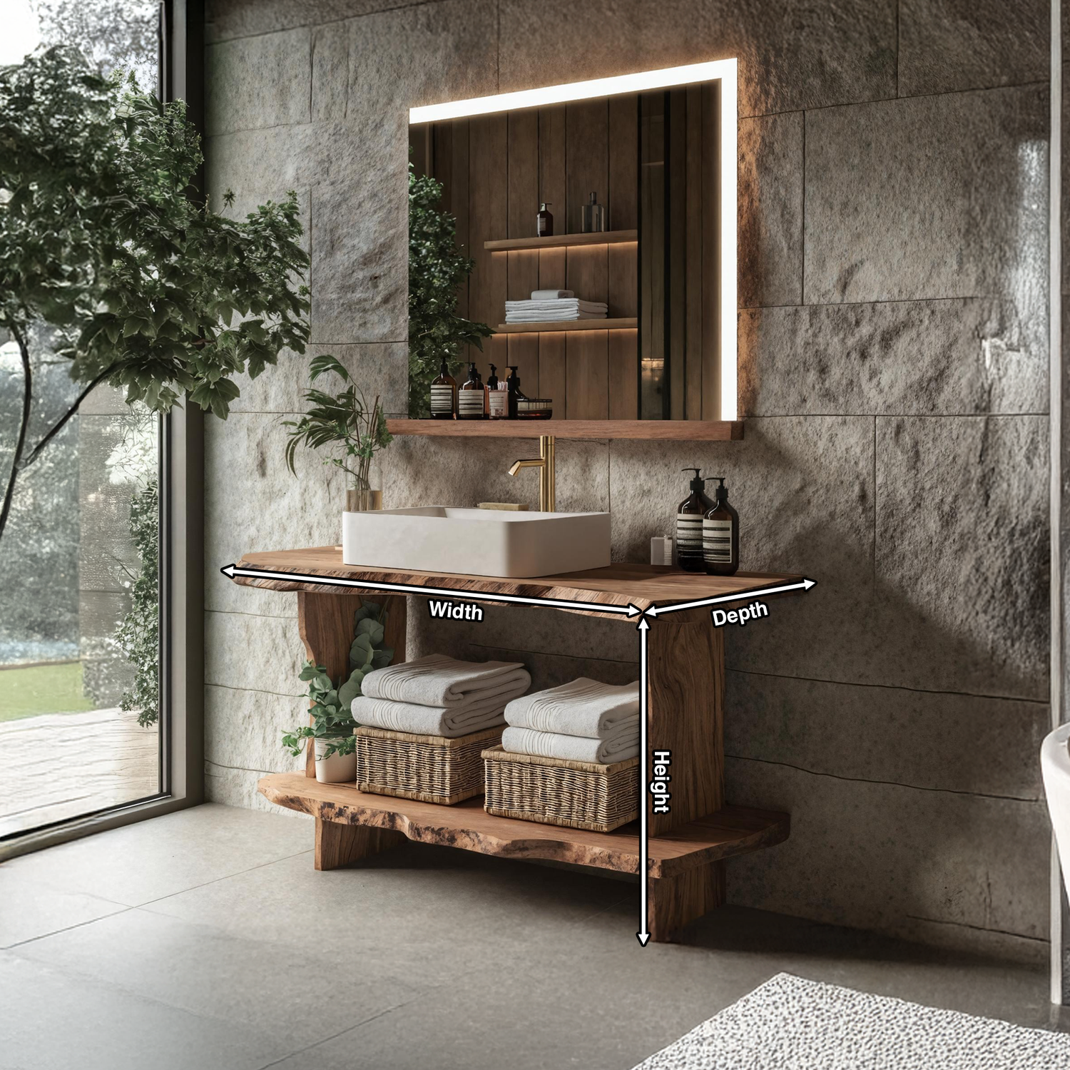 Mid Century Bathroom Cabinet For Elegant Bathroom