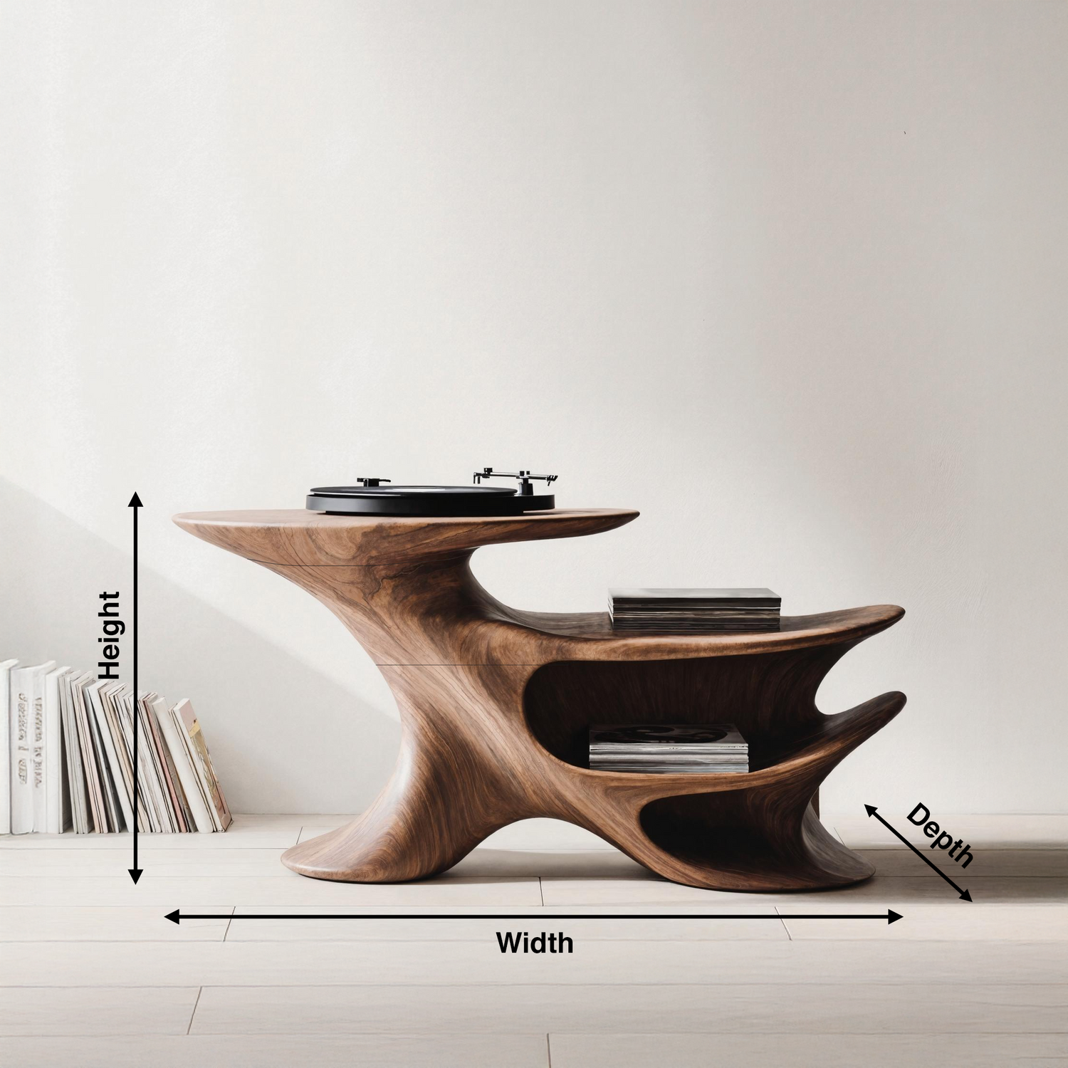 Handcrafted Record Stand for Music Lovers’ Home Decor