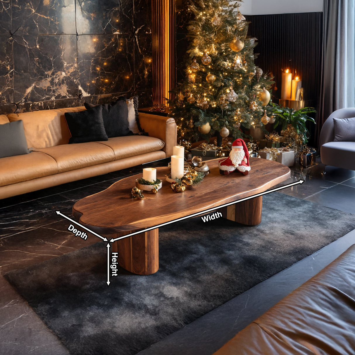 Modern Wooden Coffee Table For Christmas Furniture And Entryway