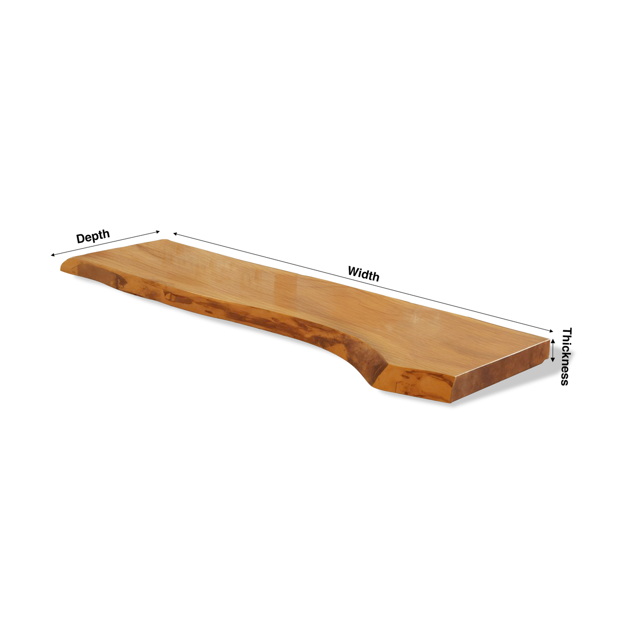 Live Edge Solid Wood Balcony Bar Table For Rail Mount Outdoor Breakfast