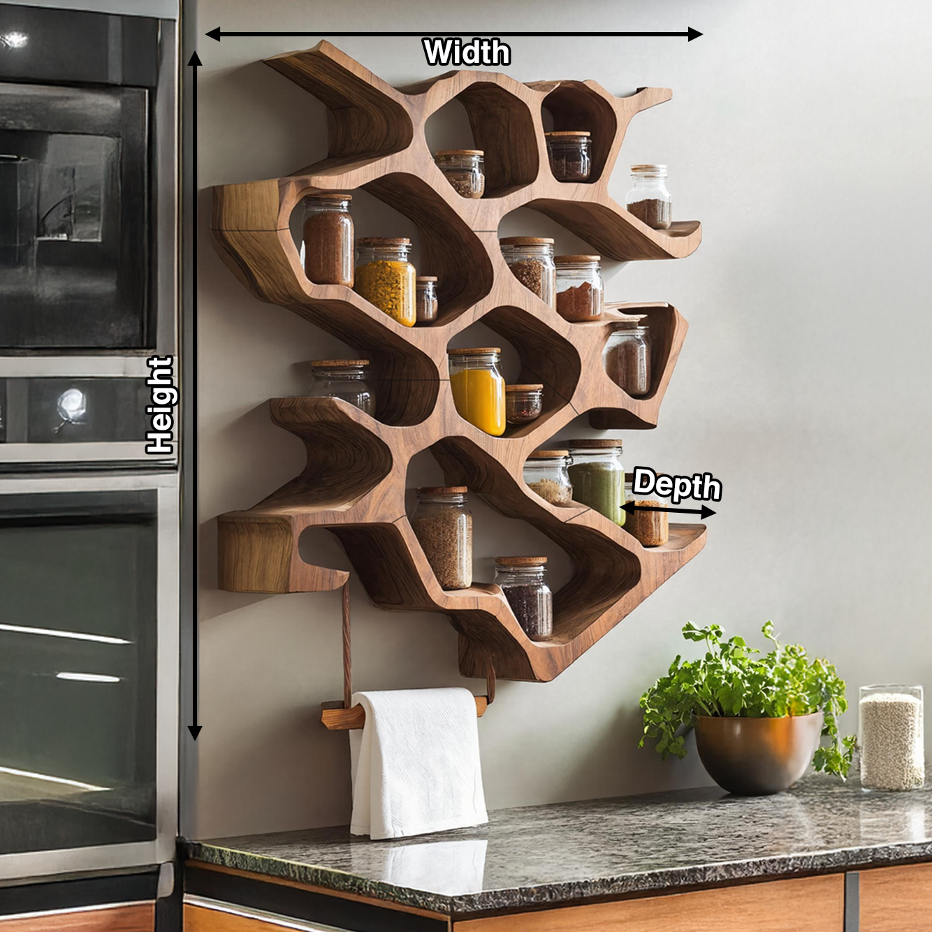 Rustic Entryway Design With Handcrafted Spice Cabinet