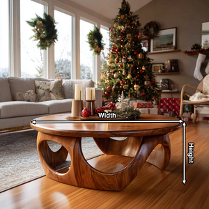 Handcrafted Wooden Coffee Table For Living Room Christmas Style