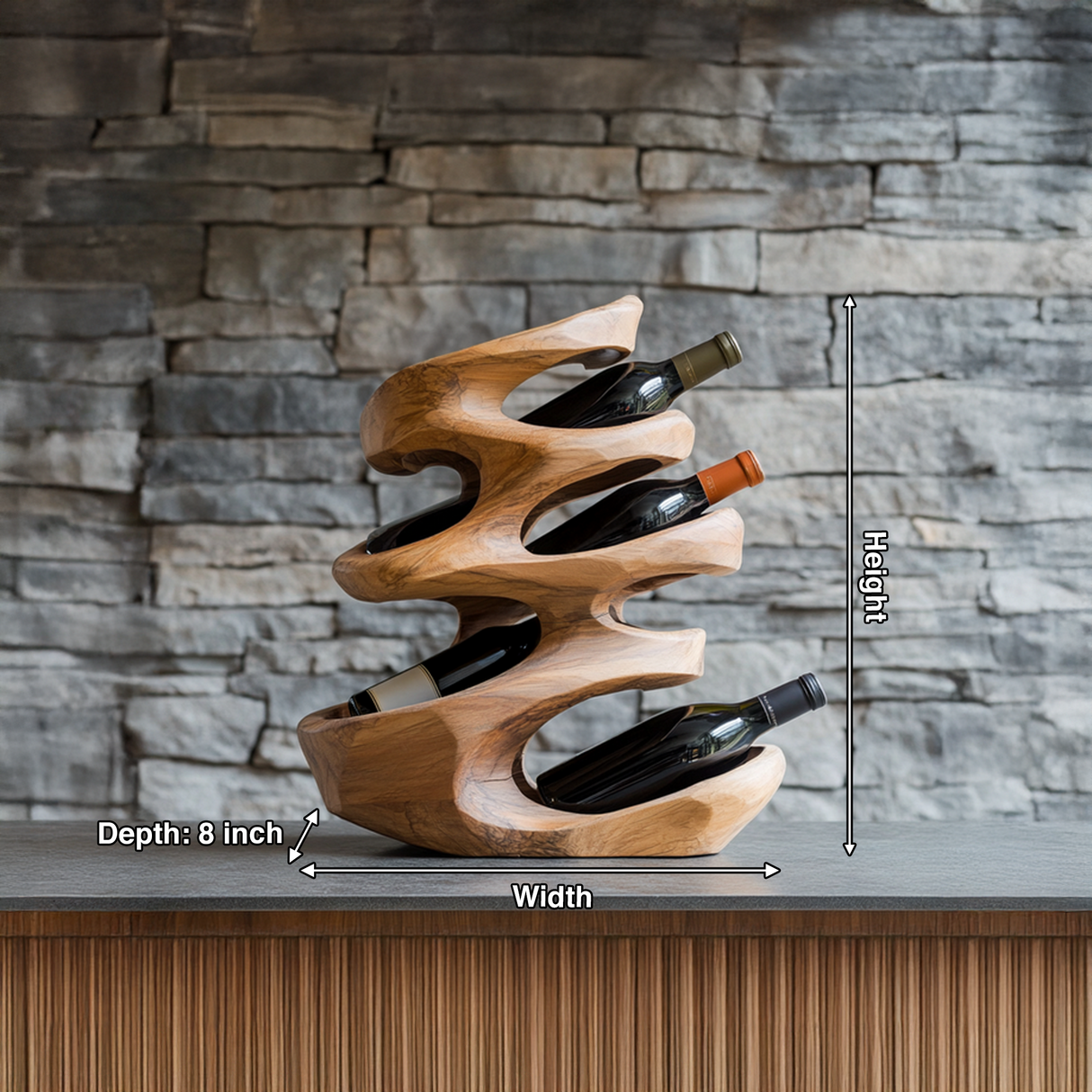 Farmhouse Wine Holder For Furniture Cozy Look Shelf