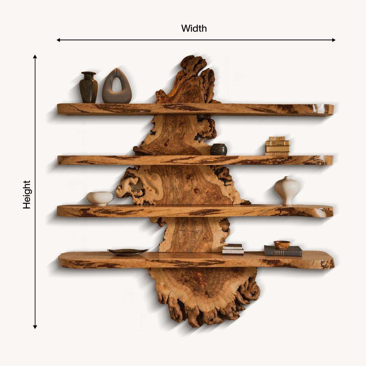 Live Edge Wall Shelf Design For Bedroom Display