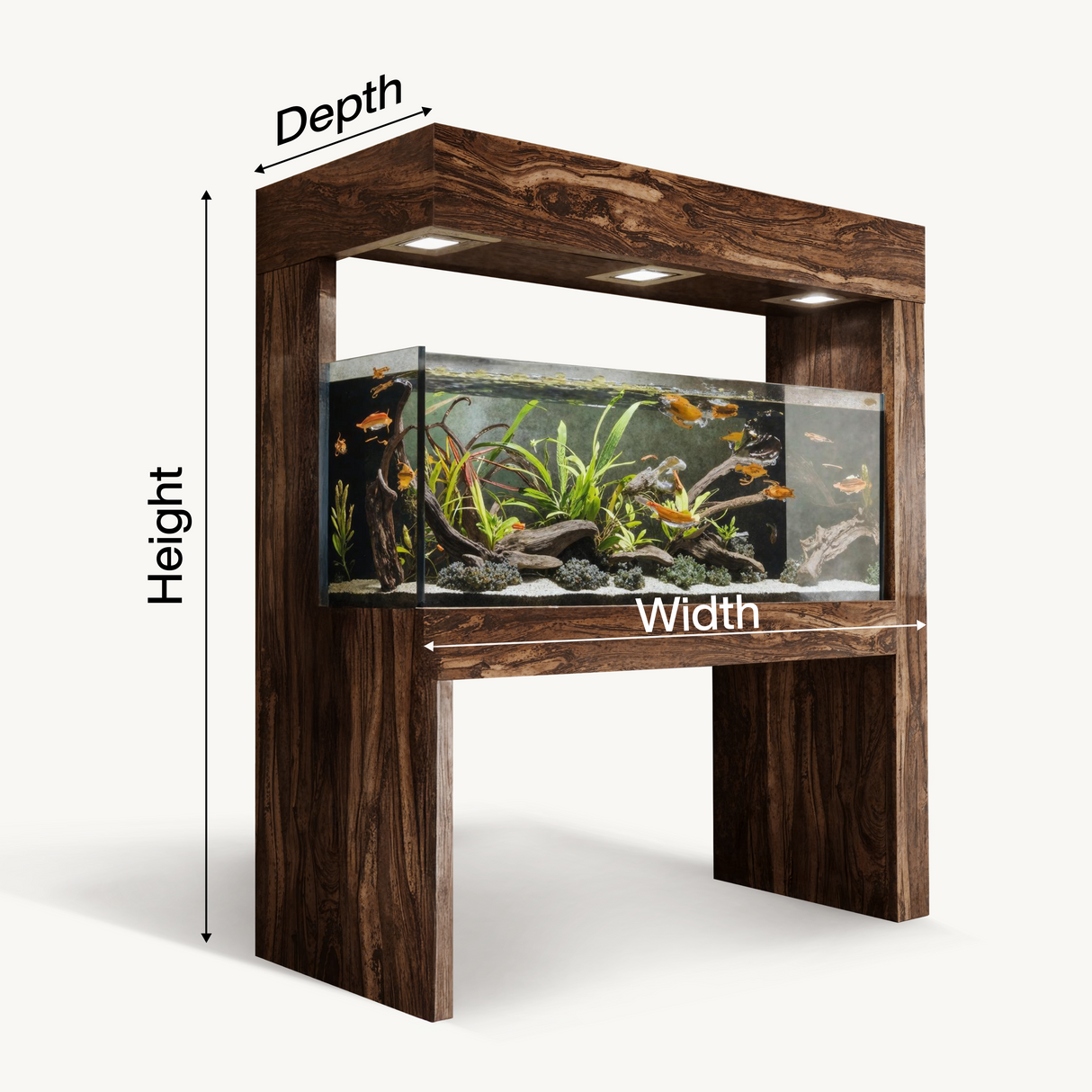Modern Aquarium Stand With Canopy For Living Room