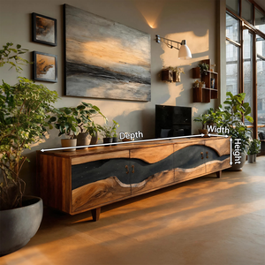 Handcrafted Wooden TV Stand For Natural Interior