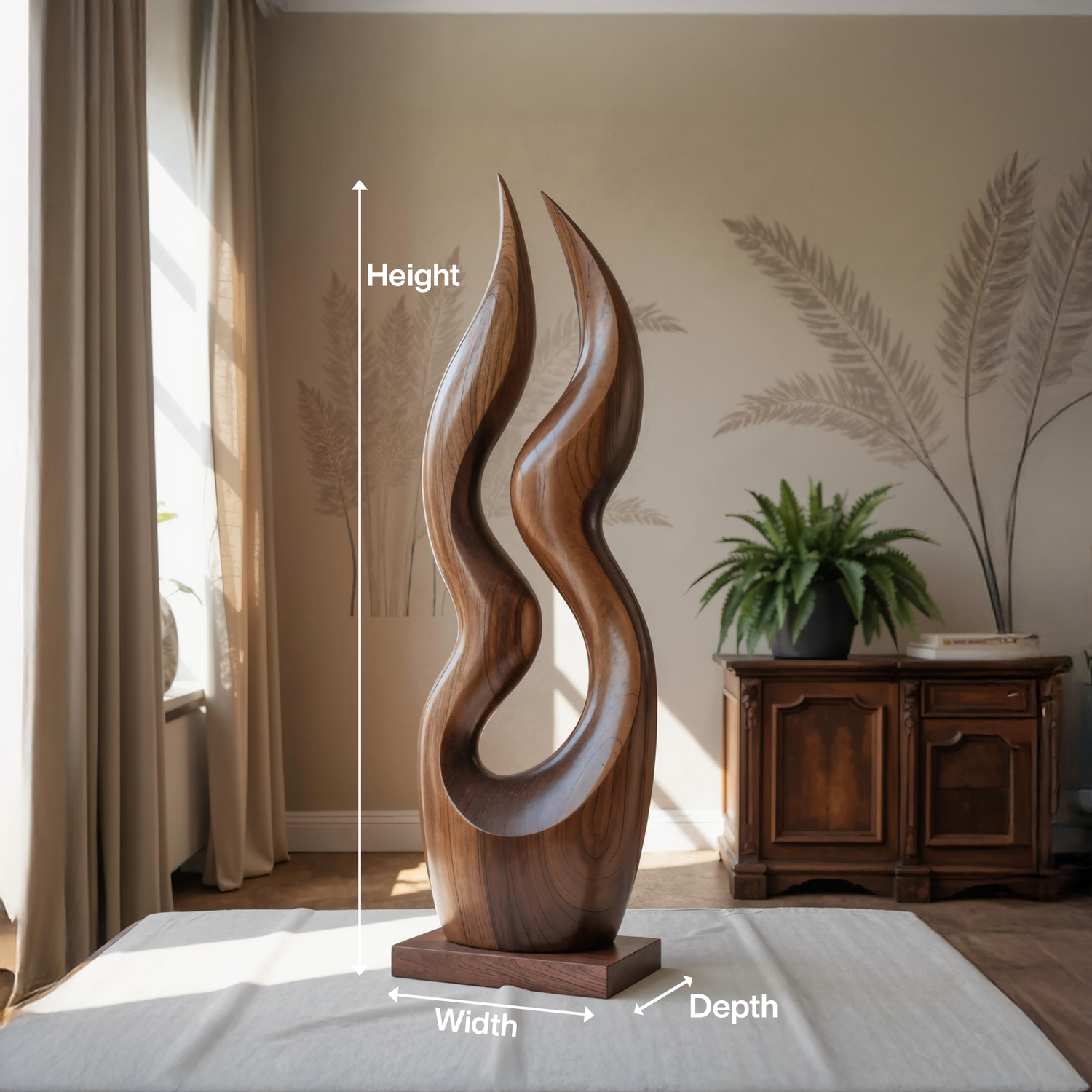 Farmhouse Handcrafted Sculpture For Patio Decor