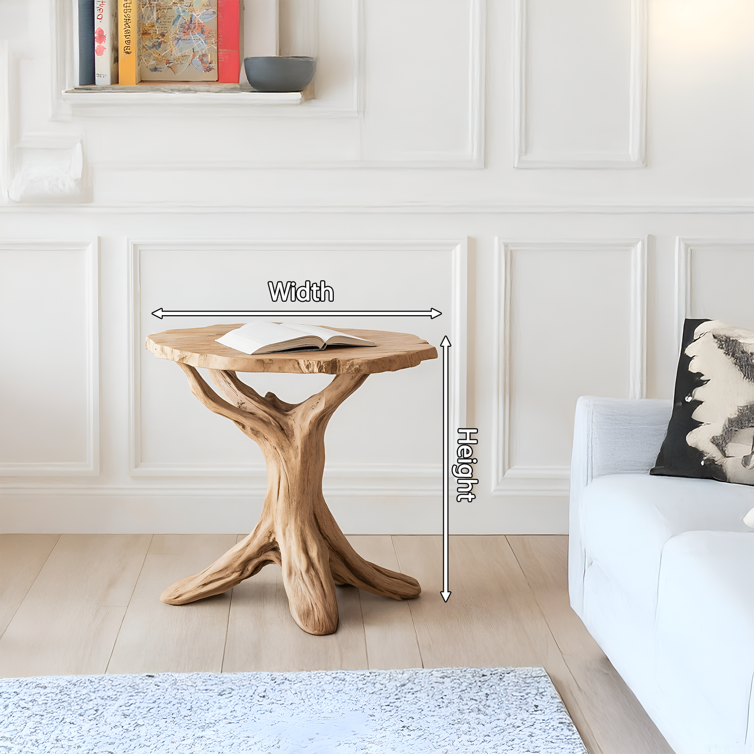 Farmhouse Round End Table For Entryway Design Stylish Furniture Decor