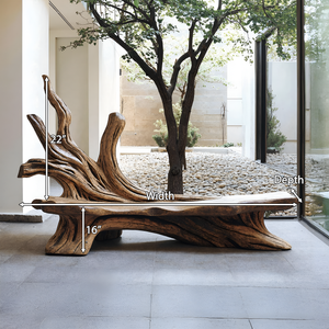 Farmhouse Branch Bench Outdoor Decor For Charming Backyards