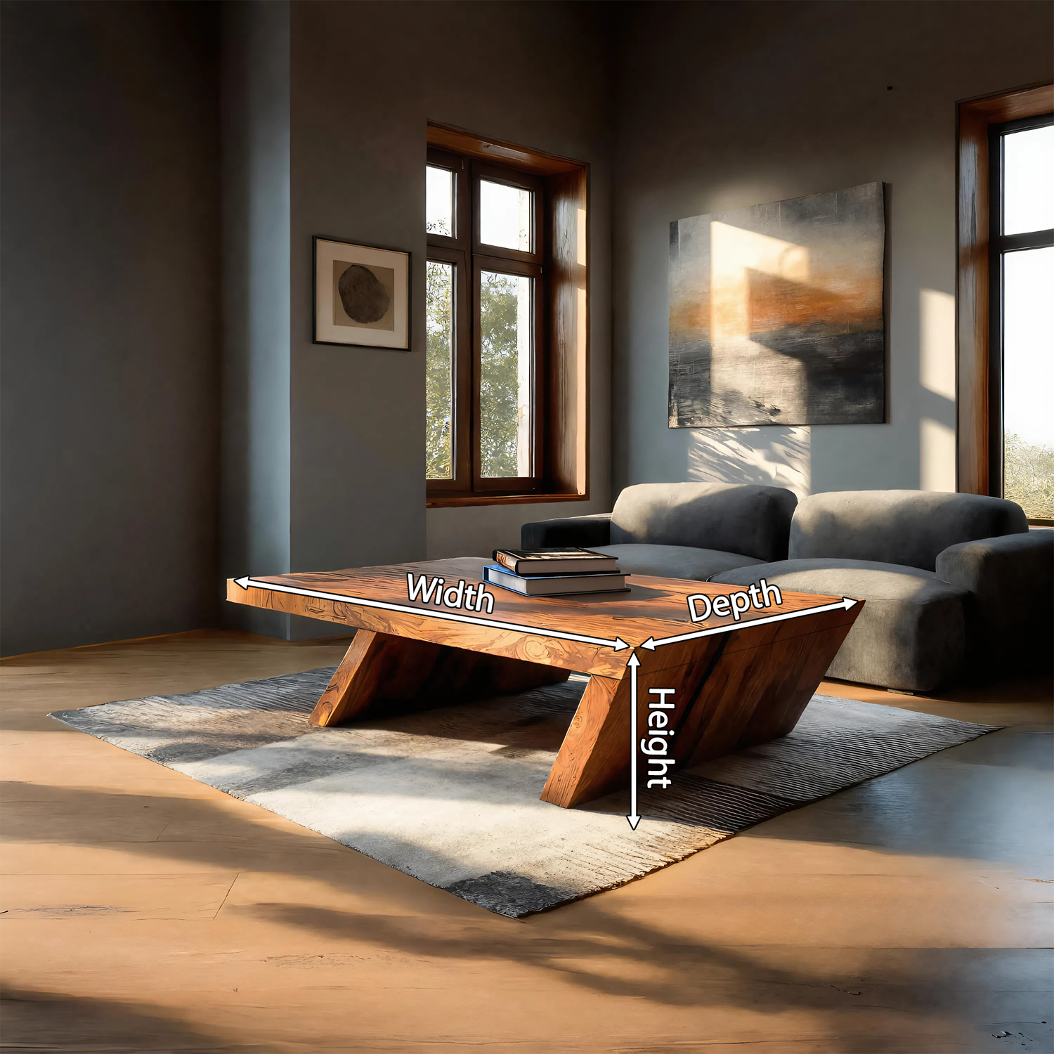 Unique Center Table With Rustic Charm For Living Room