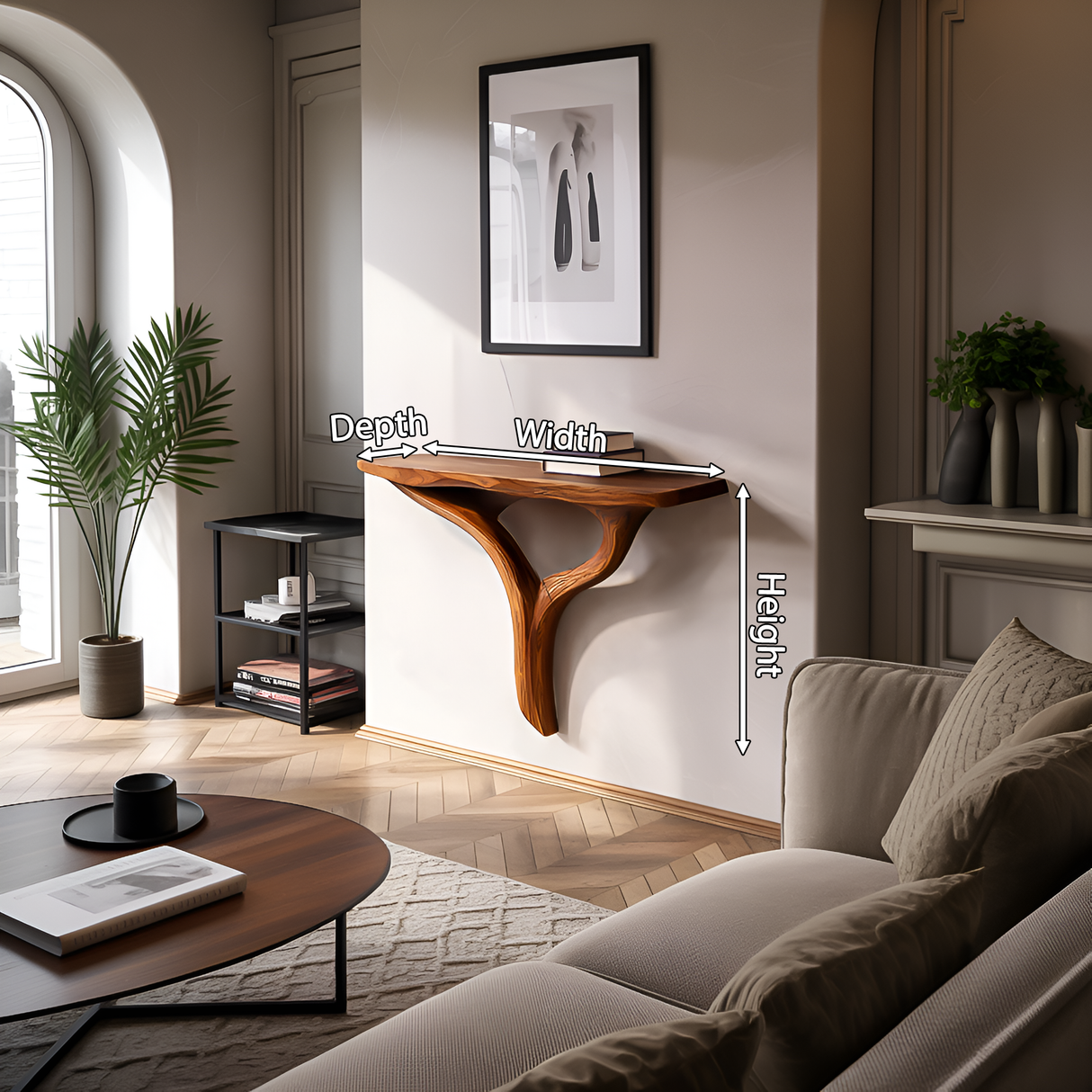 Modern Floating Wood Shelf For Home Interior