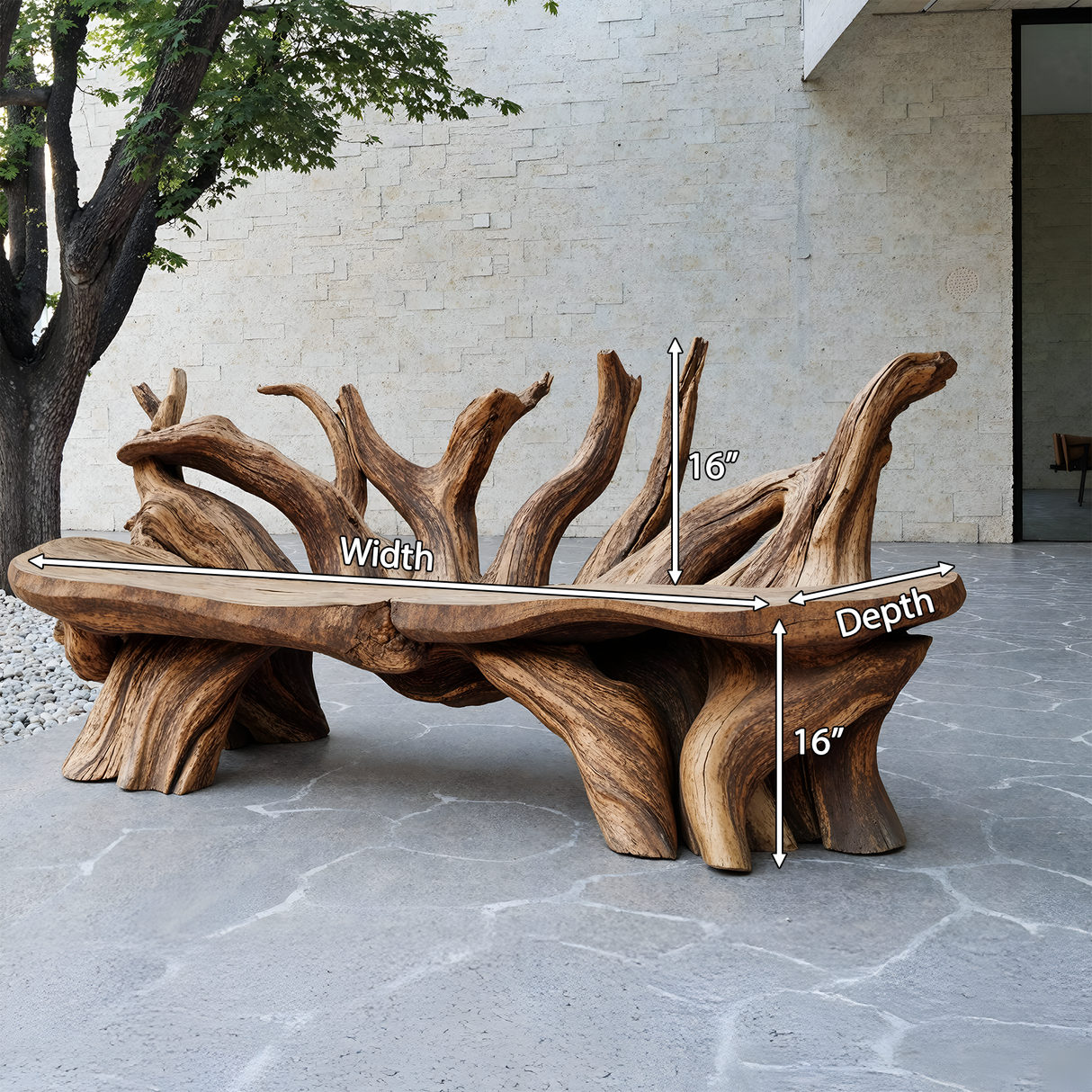 Mid Century Wooden Bench Outdoor Decor For Sleek Exteriors