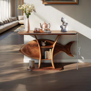 Mid Century Solid Wood Console Table For Furniture Decor Style