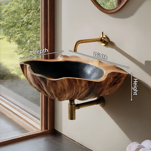 Modern Wall Mounted Wooden Bathroom Sink For Sleek Bathroom Furniture