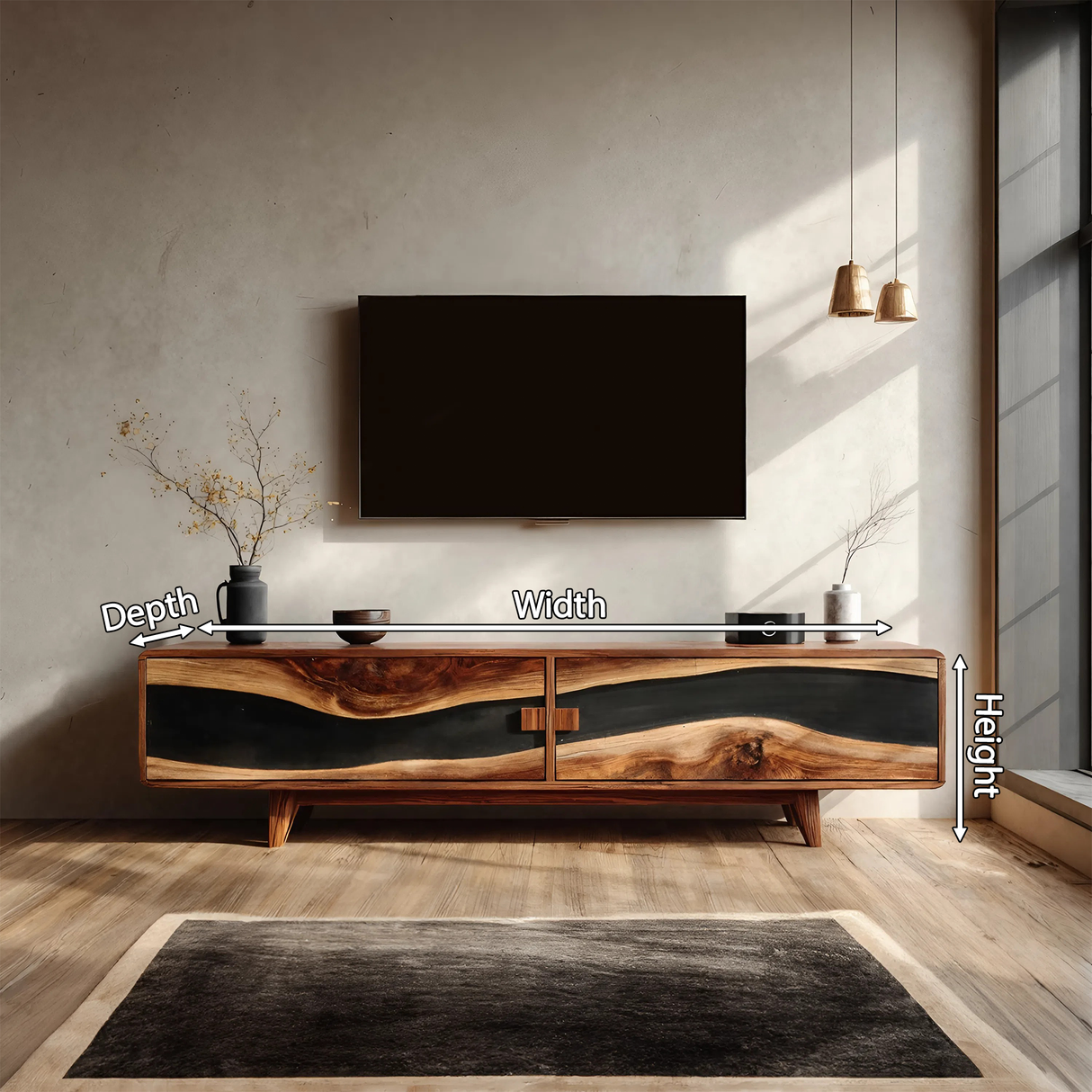 Farmhouse Wooden Entertainment Center For Decor