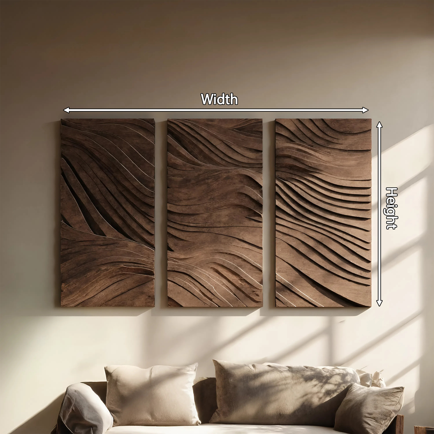 Modern Rectangle Solid Wood Wall Art For Bedroom