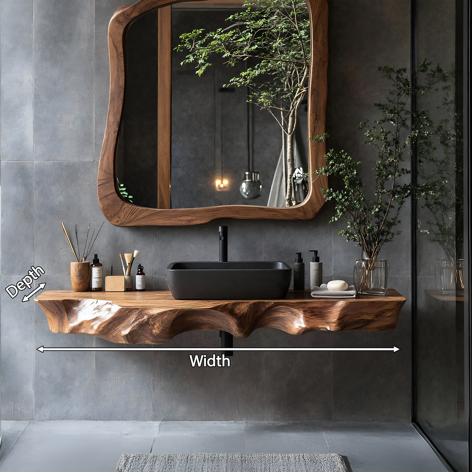 Farmhouse Solid Wood Vanity For Classic Bathroom